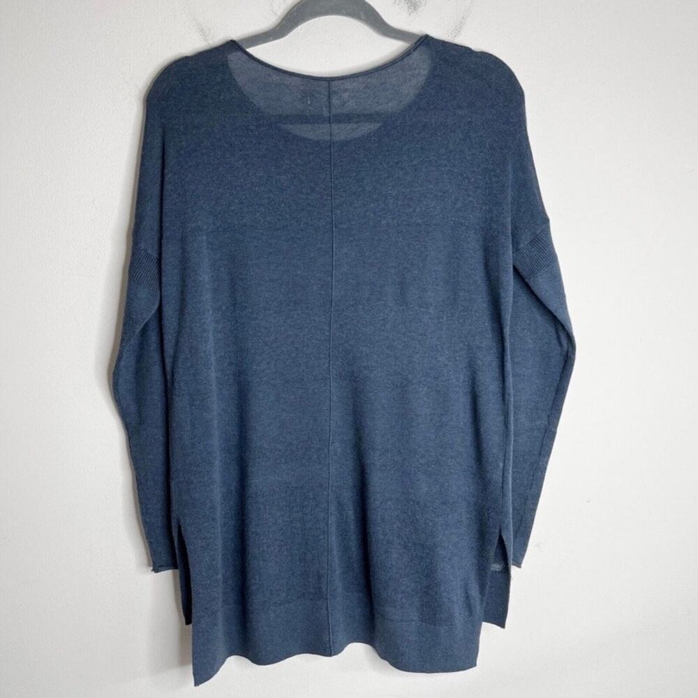 Lou & Grey Women's Shadowstripe Sweater Tunic Size XS Blue Long Sleeve Boat Neck - Picture 4 of 10